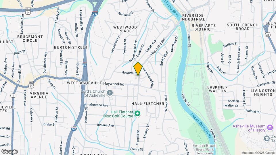 257 Haywood Rd Map and Location Details