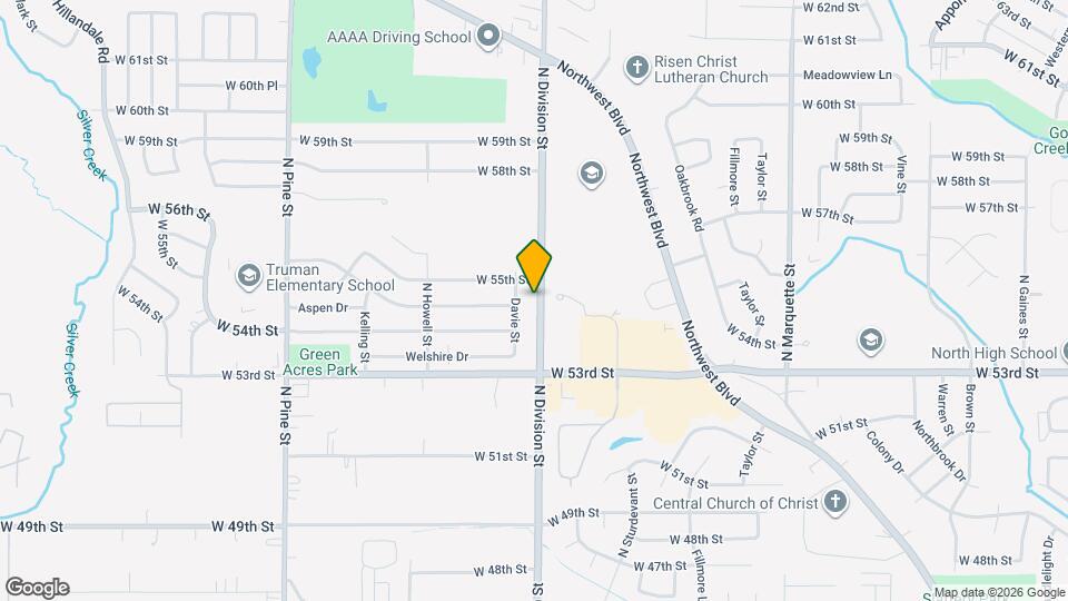 5438 N Division St Map and Location Details