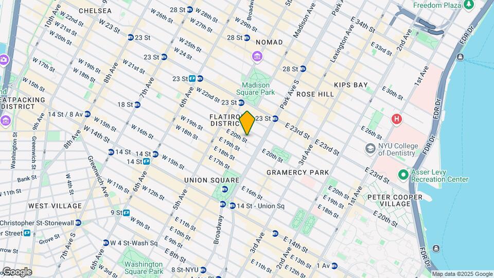 39 E 20th St Mapa y Detalles de la Ubicación