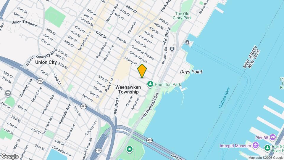 26 Hudson Pl, Unit 1st Floor Map and Location Details