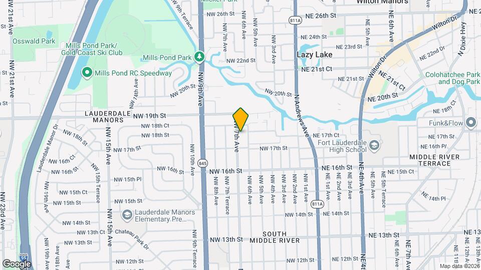 1724 NW 7th Ave Map and Location Details