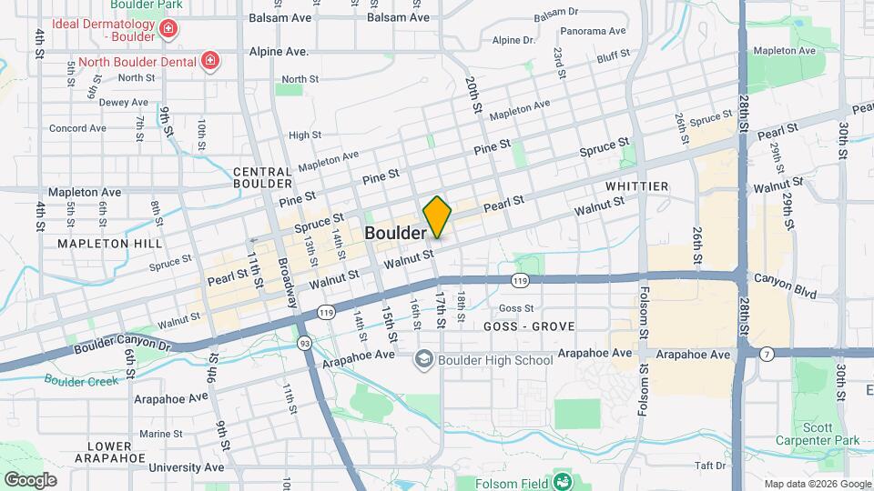 1707 Walnut St Map and Location Details