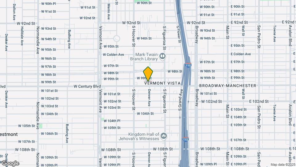 607 W Century Blvd Mapa y Detalles de la Ubicación