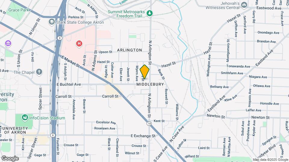 835 Buchtel Ave Mapa y Detalles de la Ubicación