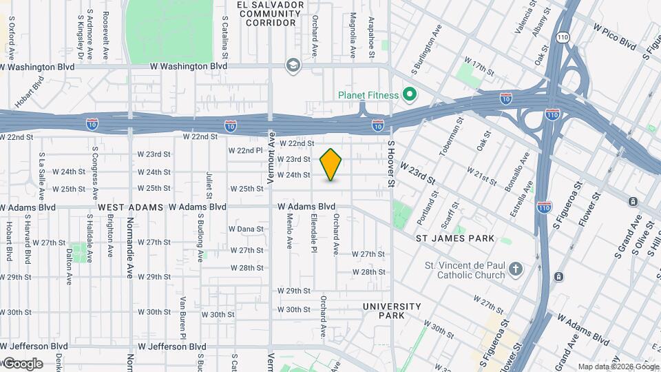 1249 W 25th St Map and Location Details