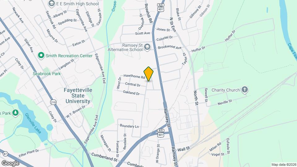 1208 Hillsboro St Map and Location Details