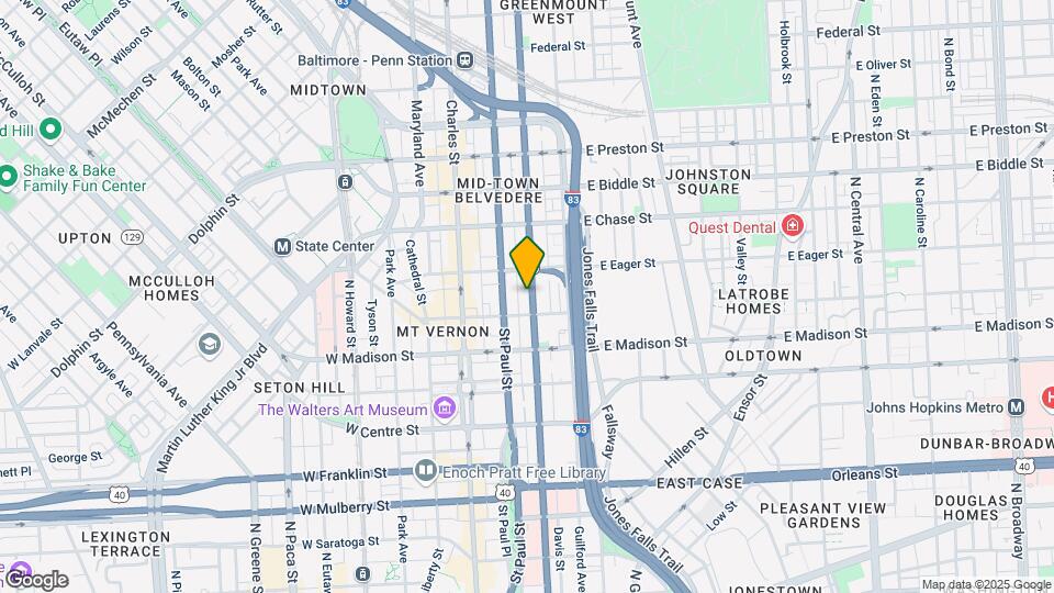 916 N Calvert St Map and Location Details