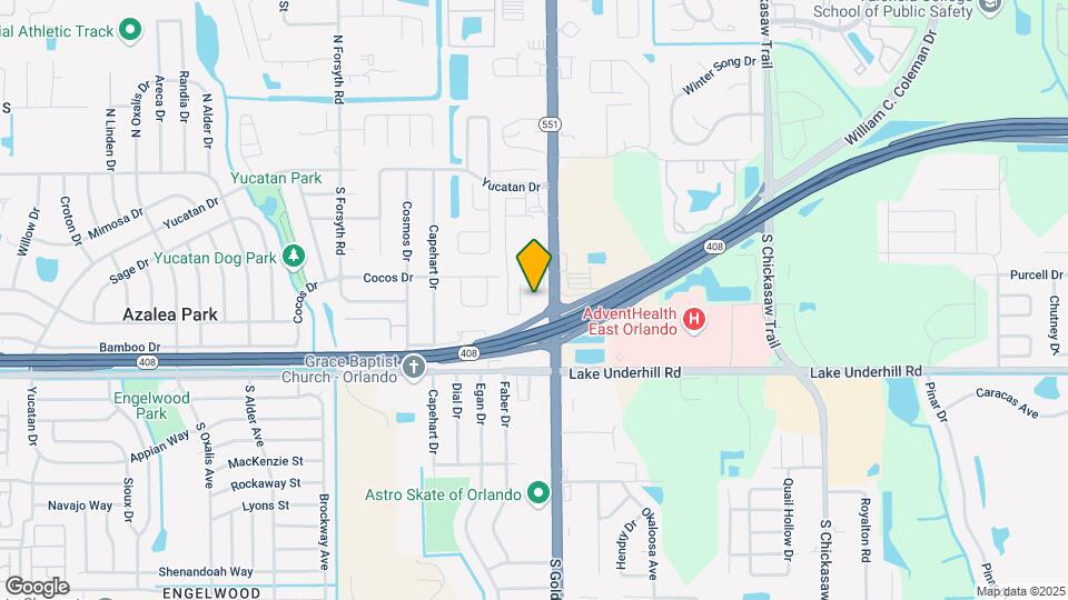 Furnished Studio-Orlando - East Map and Location Details
