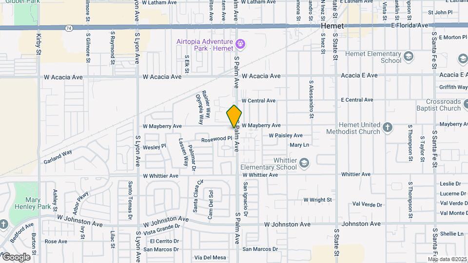 501-555 S Palm Ave Map and Location Details