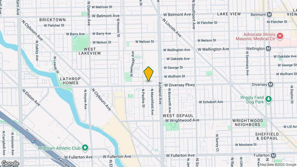 1640 W Diversey Pkwy Map and Location Details