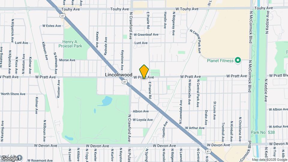 6747 N Harding Ave Map and Location Details