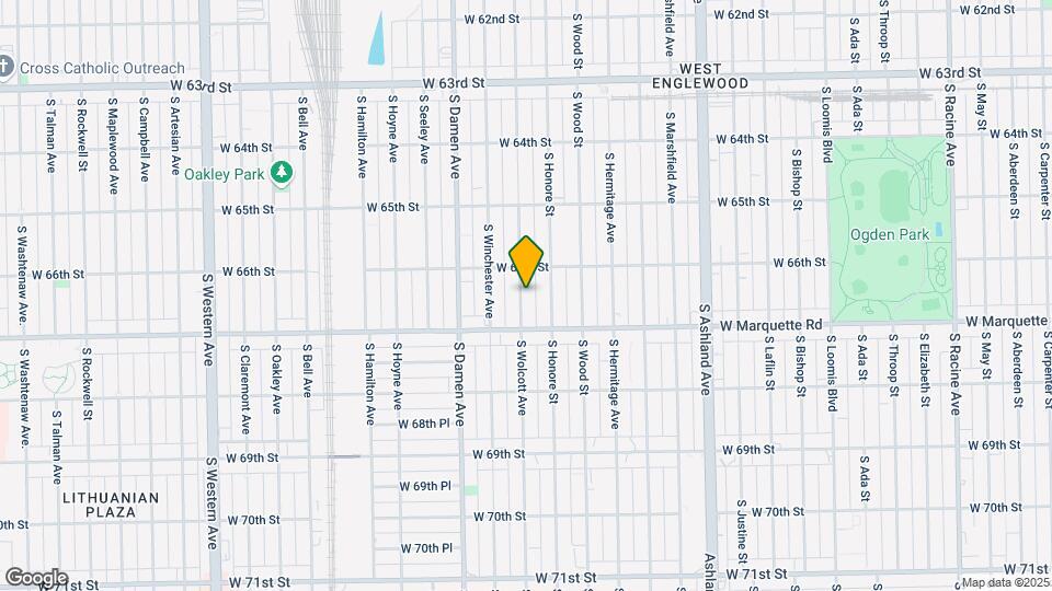 6627 S Wolcott Ave Map and Location Details