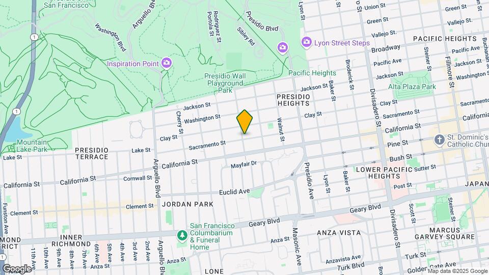 3590 Sacramento St Map and Location Details