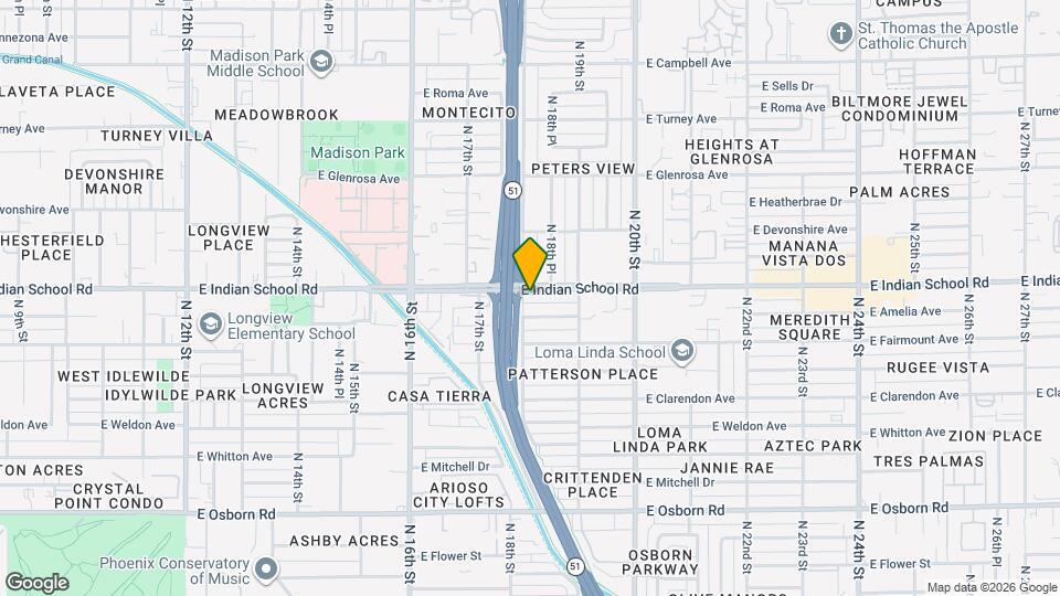 1805 E Indian School Rd Map and Location Details