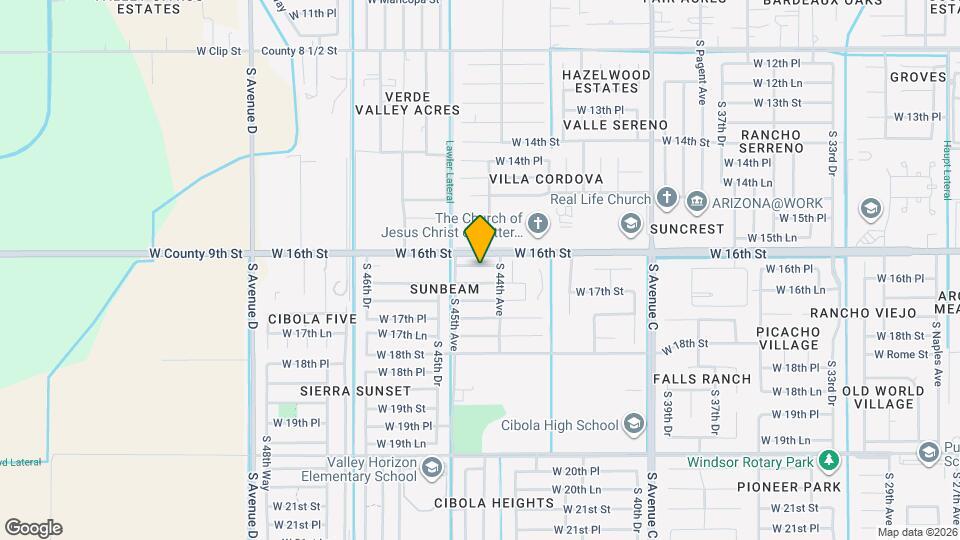 4439 W 16th Pl Map and Location Details