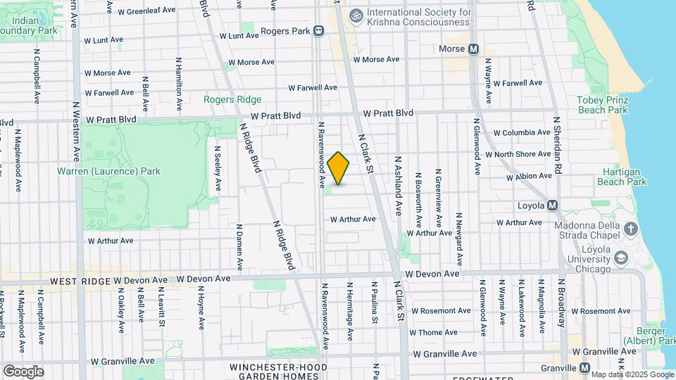 1744 W. Albion Avenue Mapa y Detalles de la Ubicación