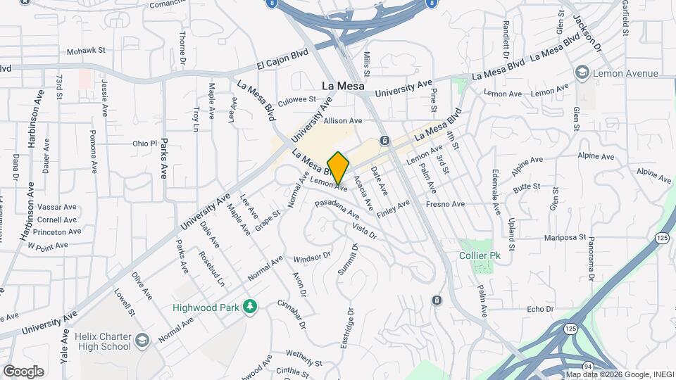 8075 Lemon Ave Mapa y Detalles de la Ubicación