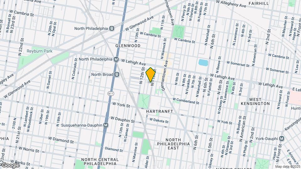 2546 N 11th St, Unit #1 Map and Location Details