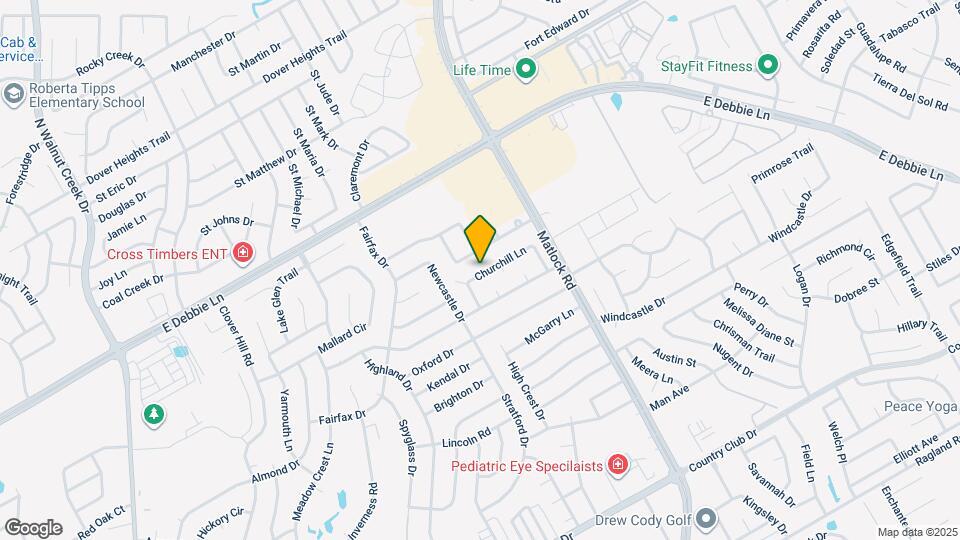 1621 Churchill Ln Mapa y Detalles de la Ubicación