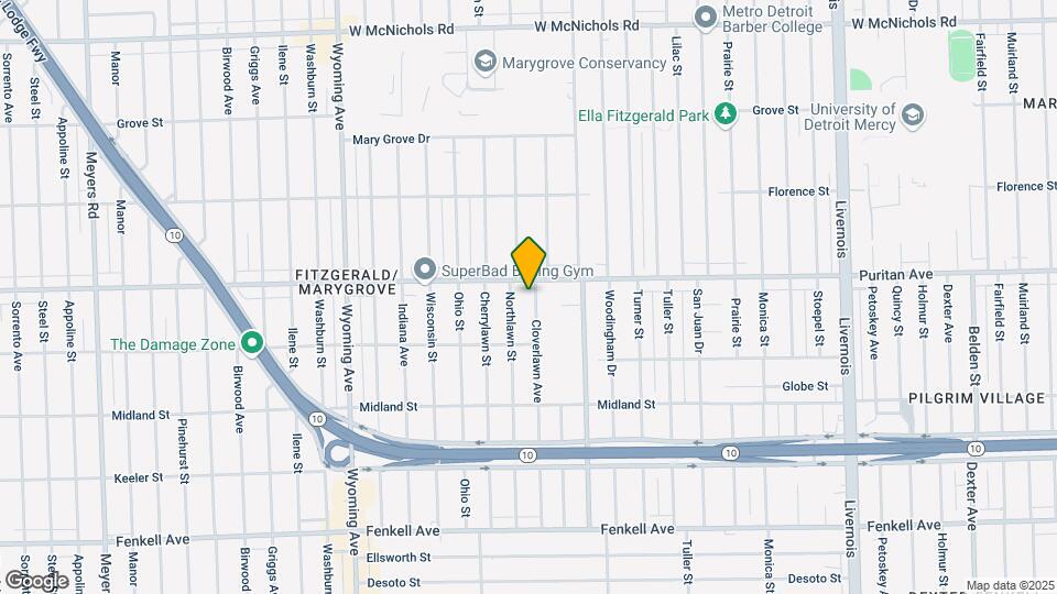 15895 Cloverlawn Ave Map and Location Details