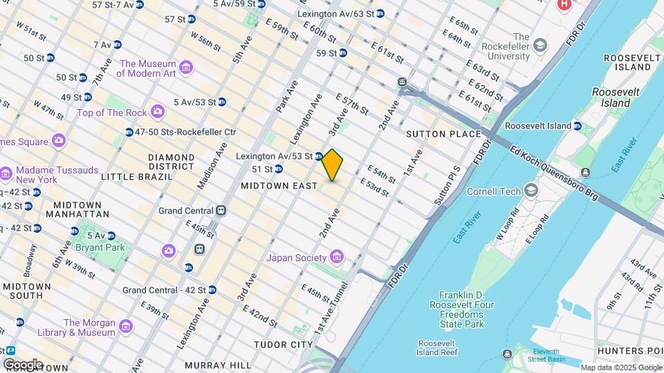 234 E 52nd St Map and Location Details