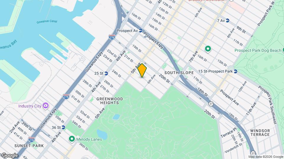 274A 22nd St, Unit Apt 1 Room A Map and Location Details