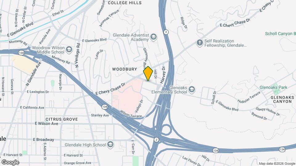 1714 Glenoaks E Blvd, Unit 4 Map and Location Details