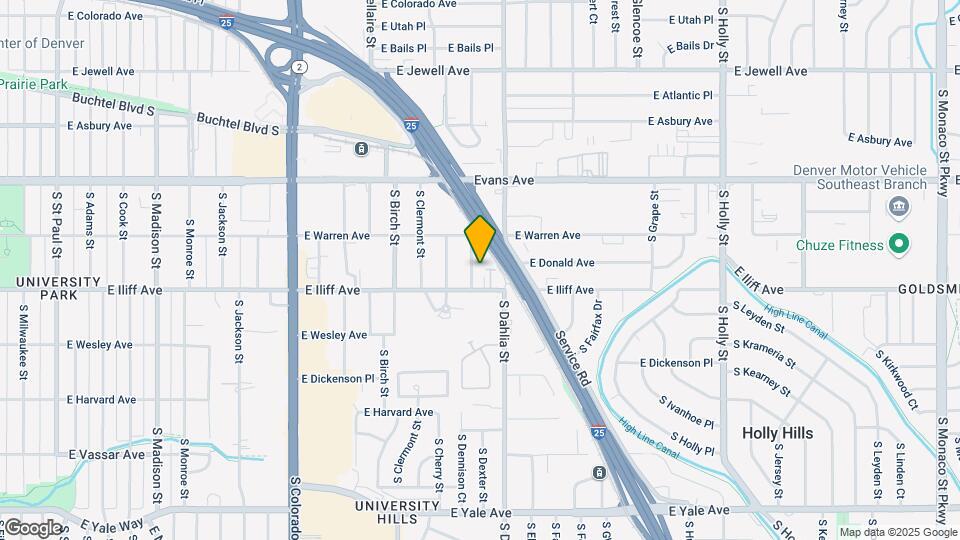 2252 S Dexter St Map and Location Details
