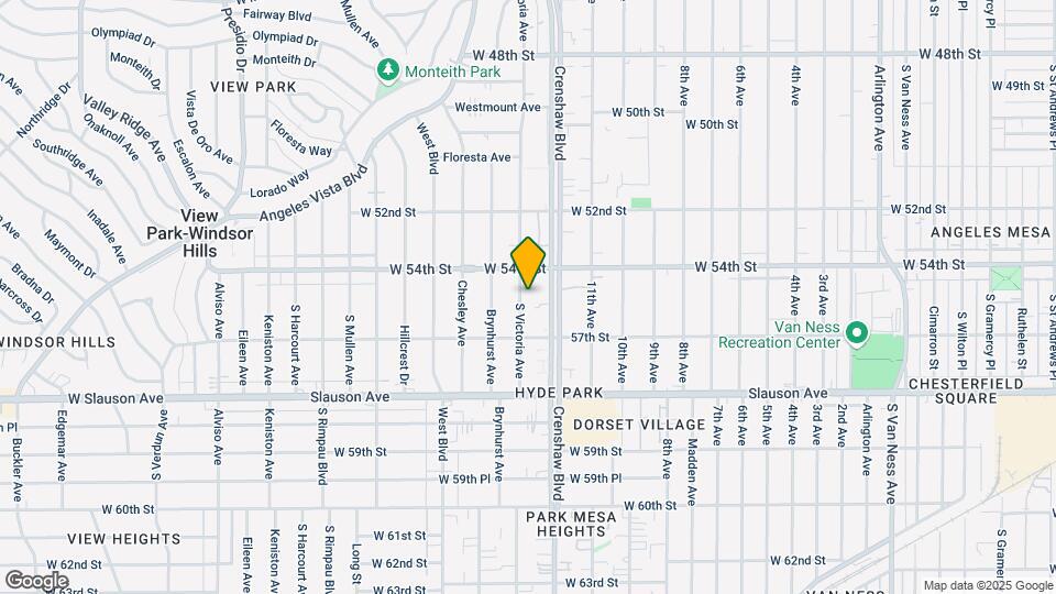 5428 S Victoria Ave Map and Location Details