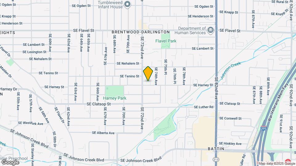 7227 SE Harney St Mapa y Detalles de la Ubicación