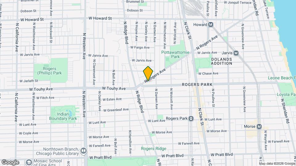 2036 W Touhy Ave, Unit 1 Mapa y Detalles de la Ubicación