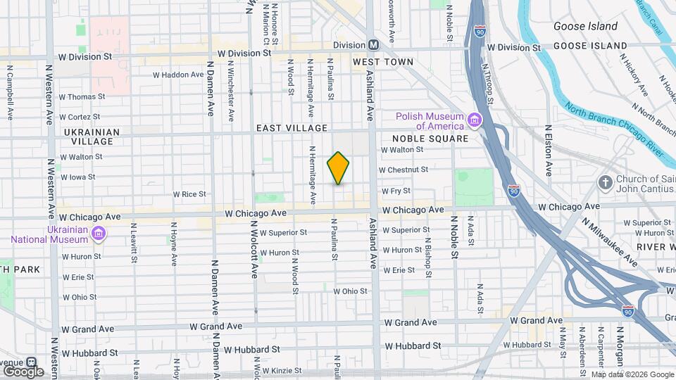 831 N Paulina St Map and Location Details