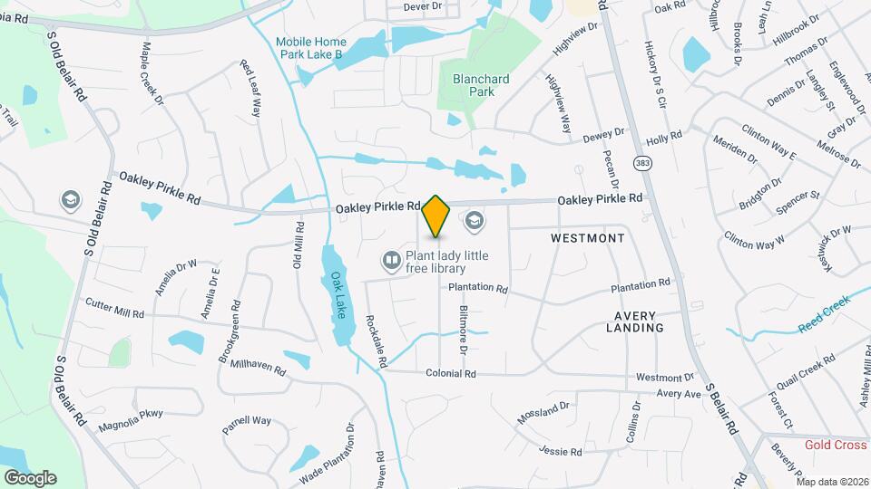 255 Oak Lake Dr Map and Location Details