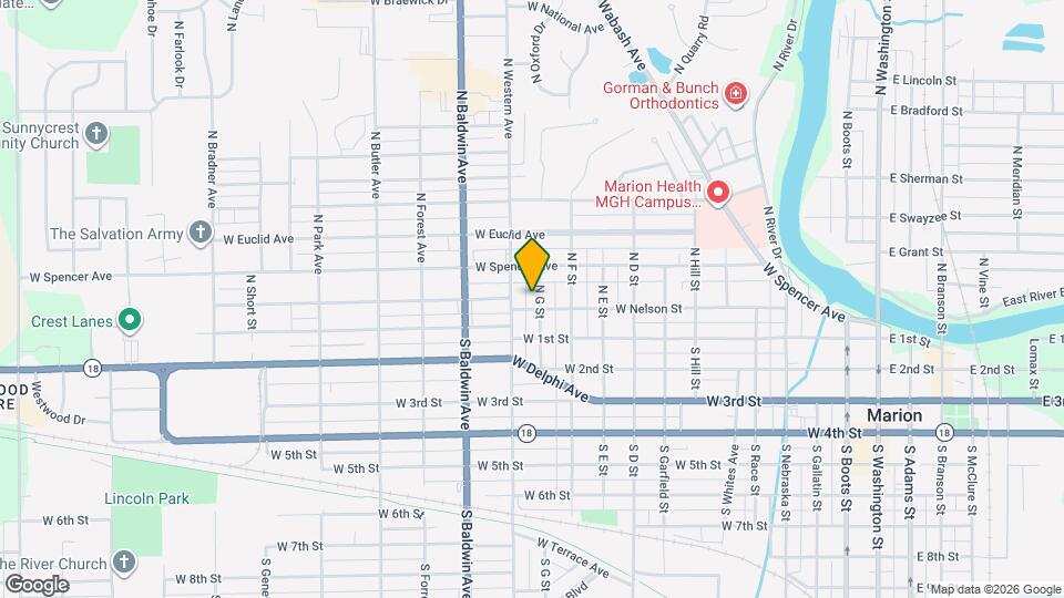 209 N G St Mapa y Detalles de la Ubicación