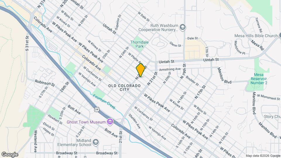 2126 W Kiowa St Map and Location Details