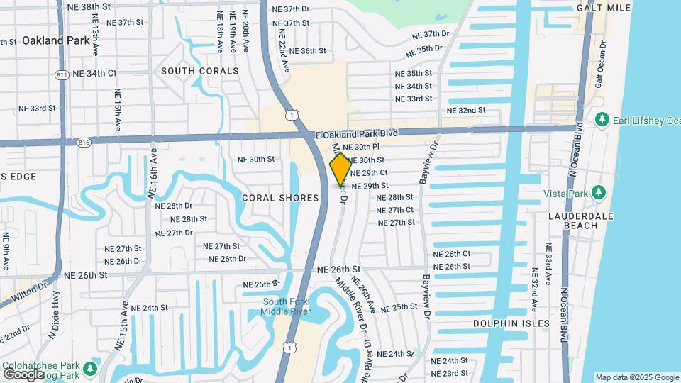 2809 Middle River Dr Map and Location Details