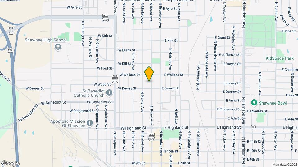 718 N Beard Ave Map and Location Details