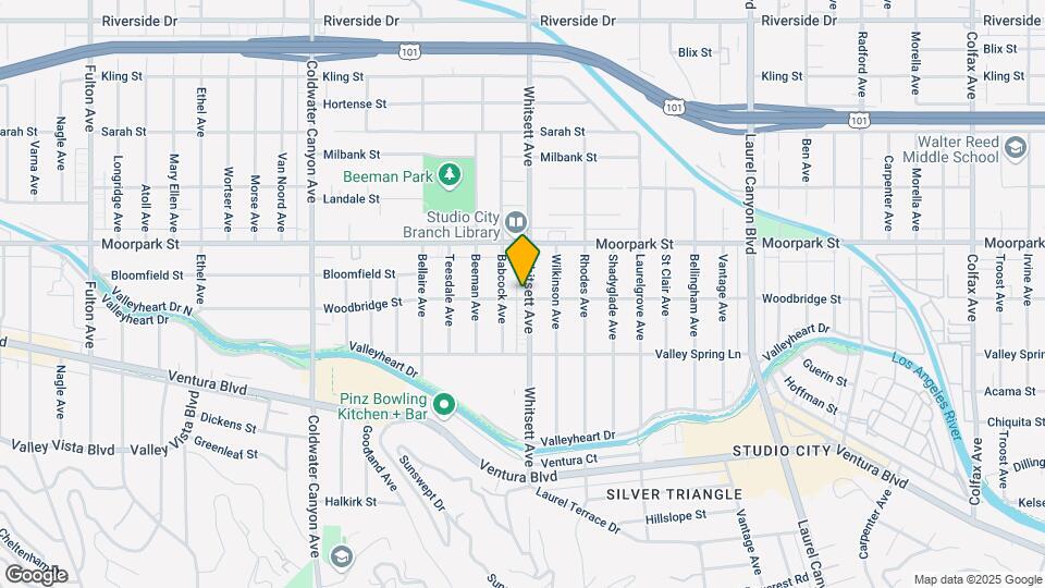 4303 Whitsett Ave Mapa y Detalles de la Ubicación