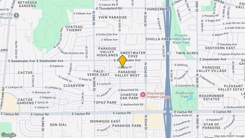 3009 E Dahlia Dr Map and Location Details