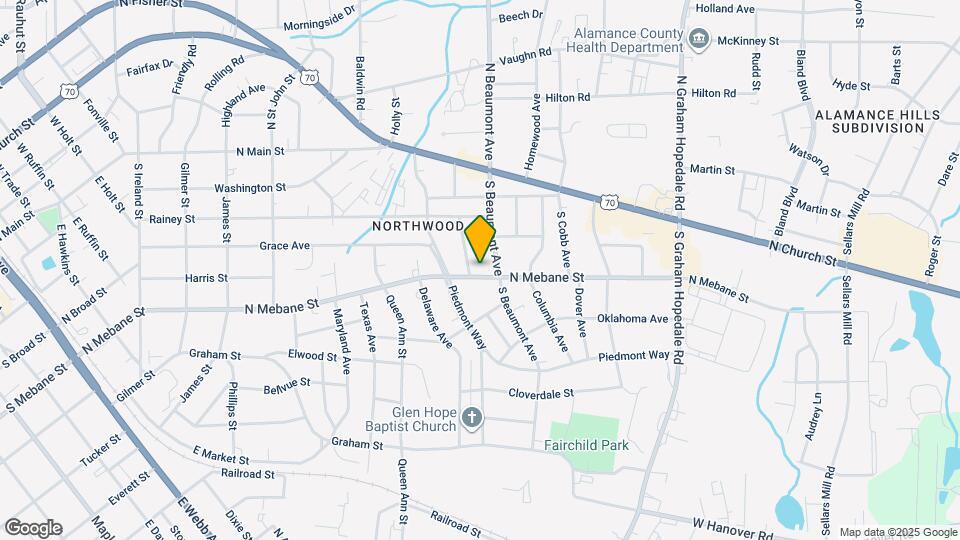 1334 N Mebane St Map and Location Details