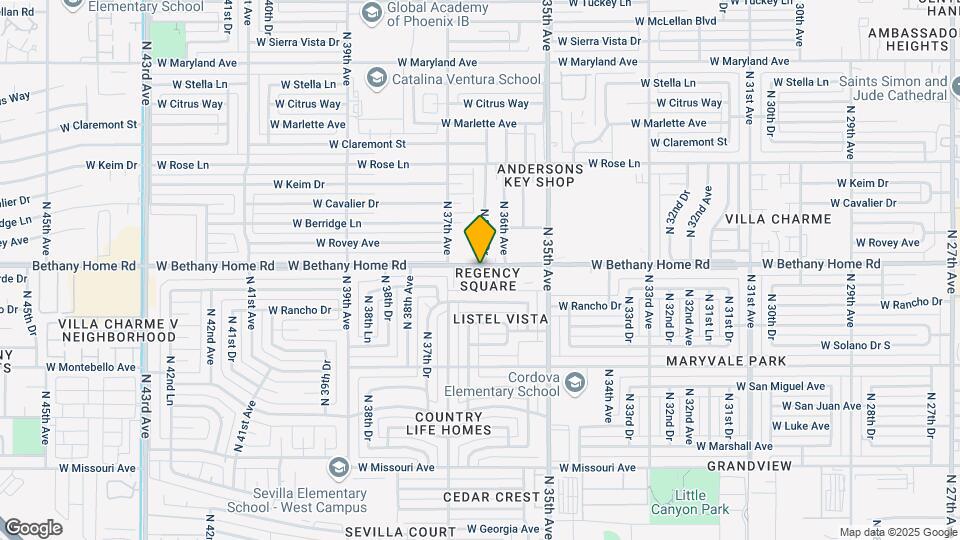 3605 W Bethany Home Rd Map and Location Details