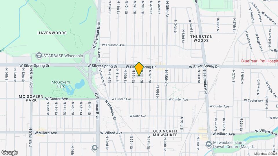 5523 N 38th St Map and Location Details