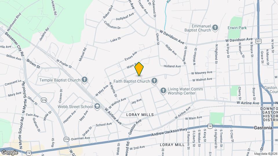 1204 W Mauney Ave Map and Location Details