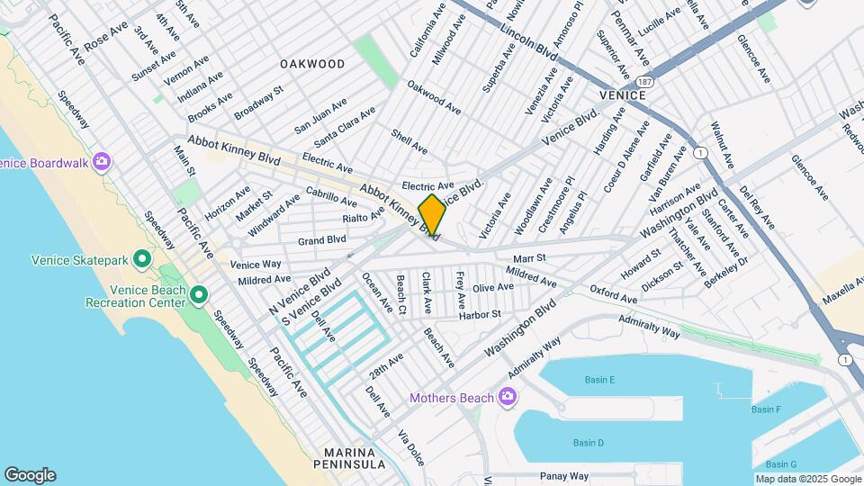 1726 Abbot Kinney Blvd, Unit 4 Mapa y Detalles de la Ubicación