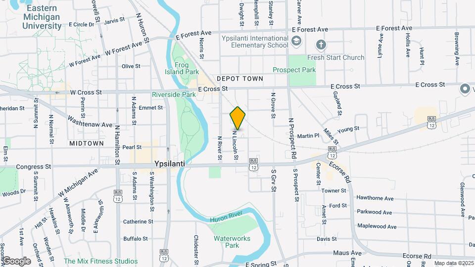 206 N Lincoln St Map and Location Details