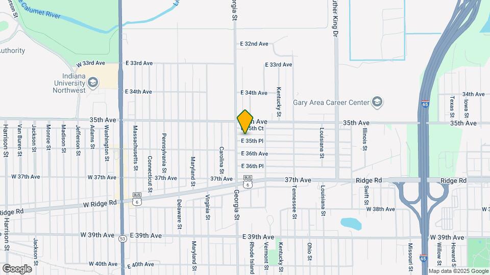 828 E 35th Pl Map and Location Details
