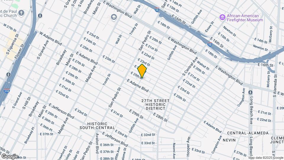 802 E 25th St Map and Location Details