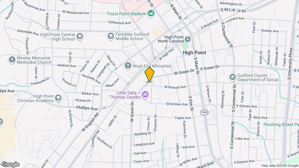 611 W Green Dr Map and Location Details