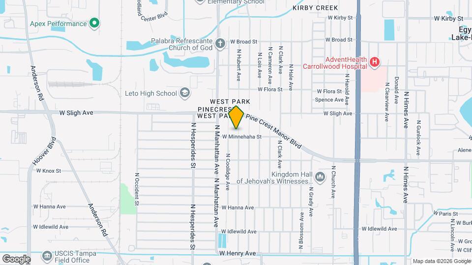 6804 N Hubert Ave Map and Location Details