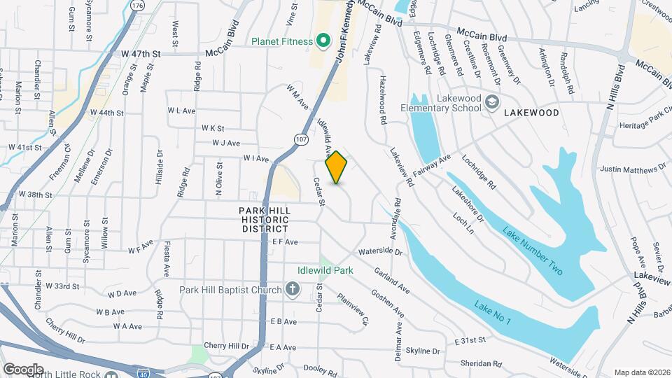 3815 Idlewild Ave Map and Location Details